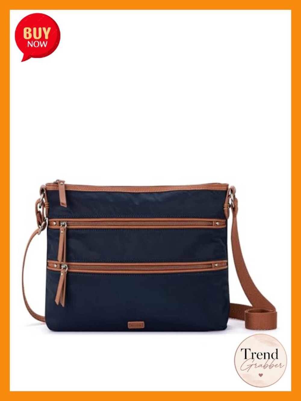 Vegan Crossbody Handbag With Adjustable Strap & Multiple Pockets